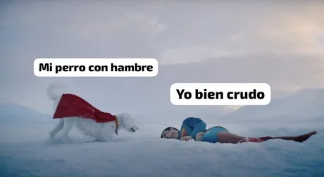 El perrito Krypton en Superman Legacy - meme