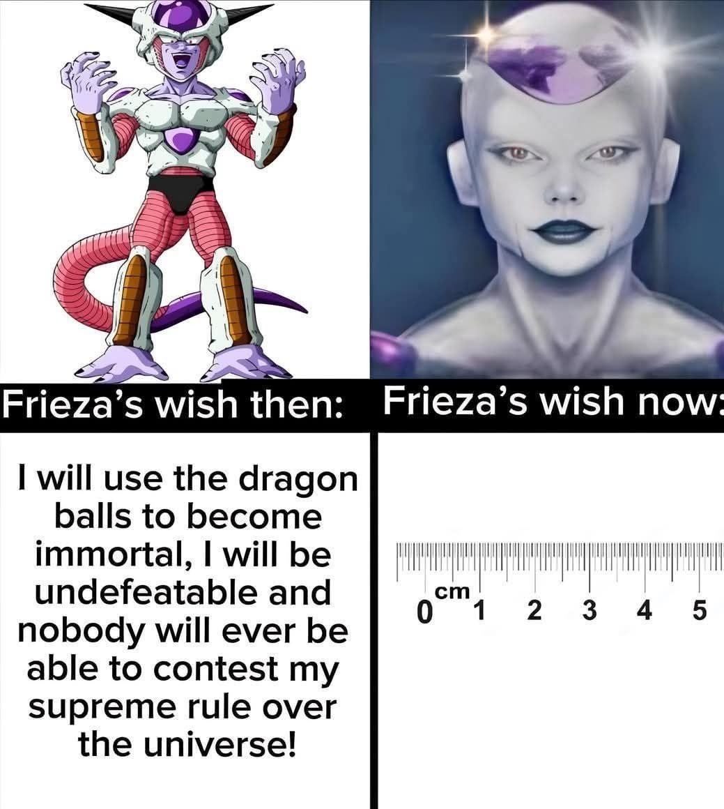 Antes Frieza quería ser inmortal, ahora solo quiere likes - meme