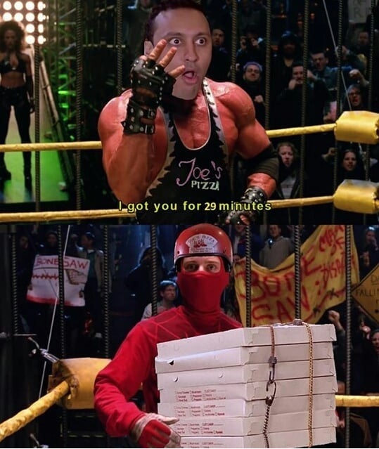 He stole that guy's pizza! - meme
