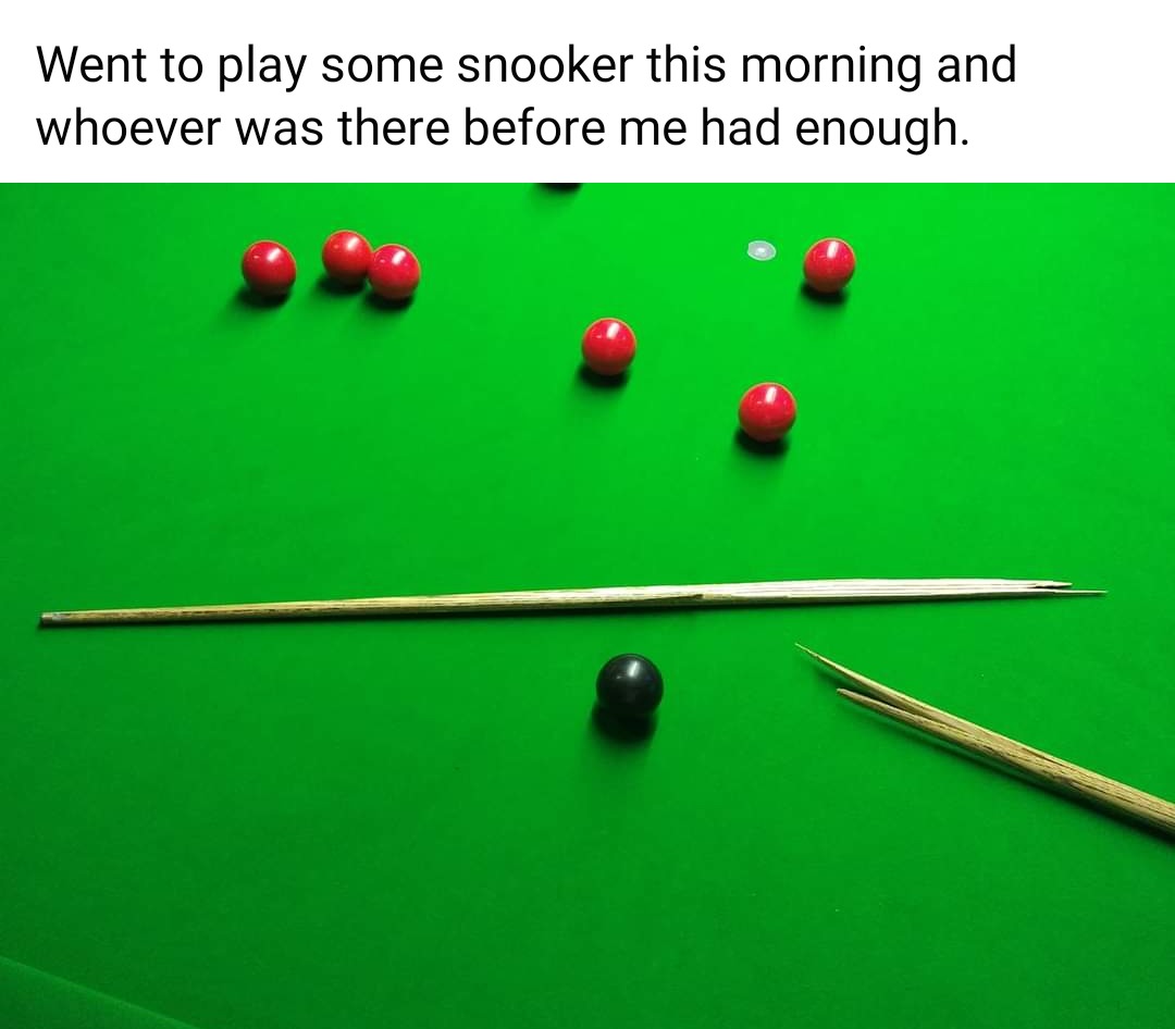 Why am I the only snooker player in the entire US? - meme