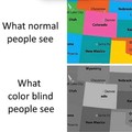 Poor colorblind people