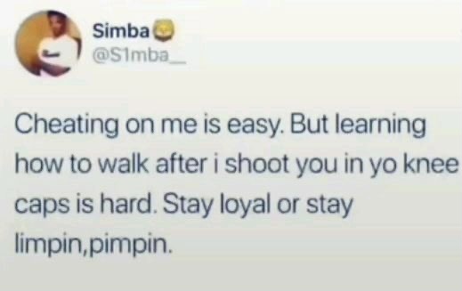 Stay loyal or stay limpin - meme