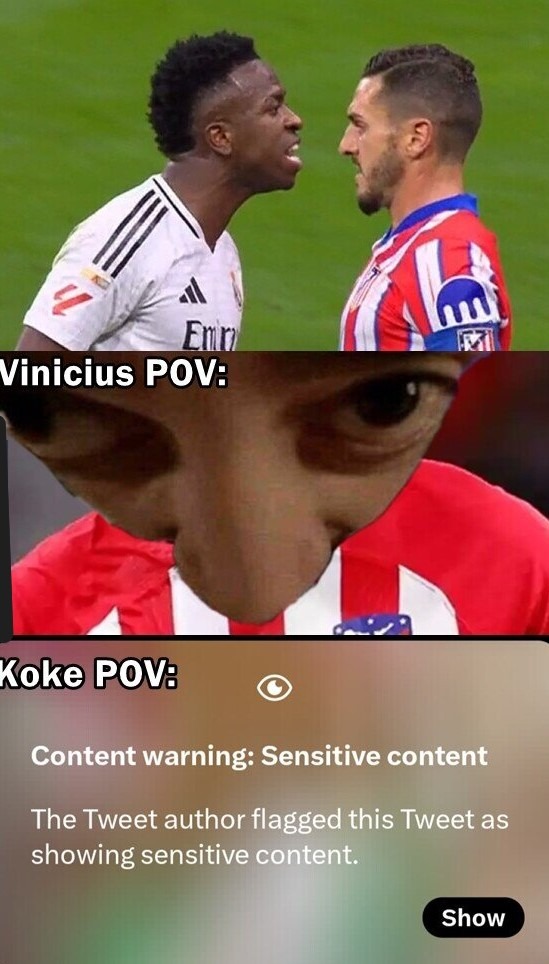 Meme de Vinicius vs Koke