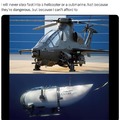 Helicopter or submarine