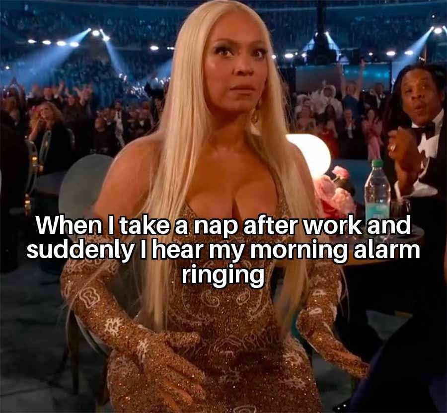 Nap after work - meme