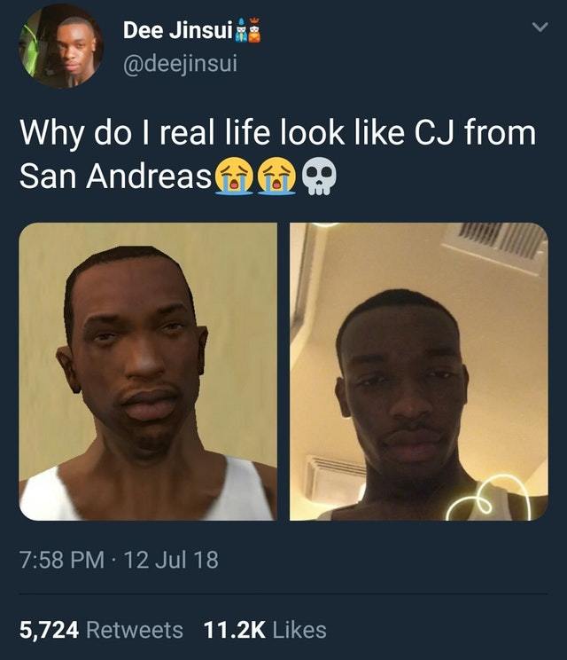Real CJ from San Andreas - meme