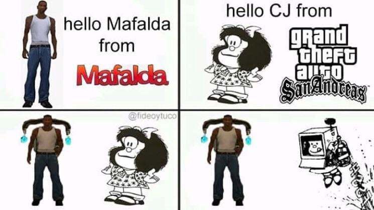 Hello, Mafalda from Mafalda - meme