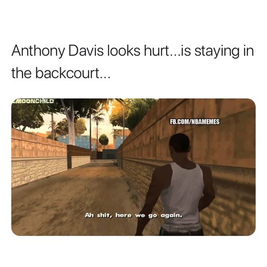 Anthony Davis will be back for Game 6 - meme