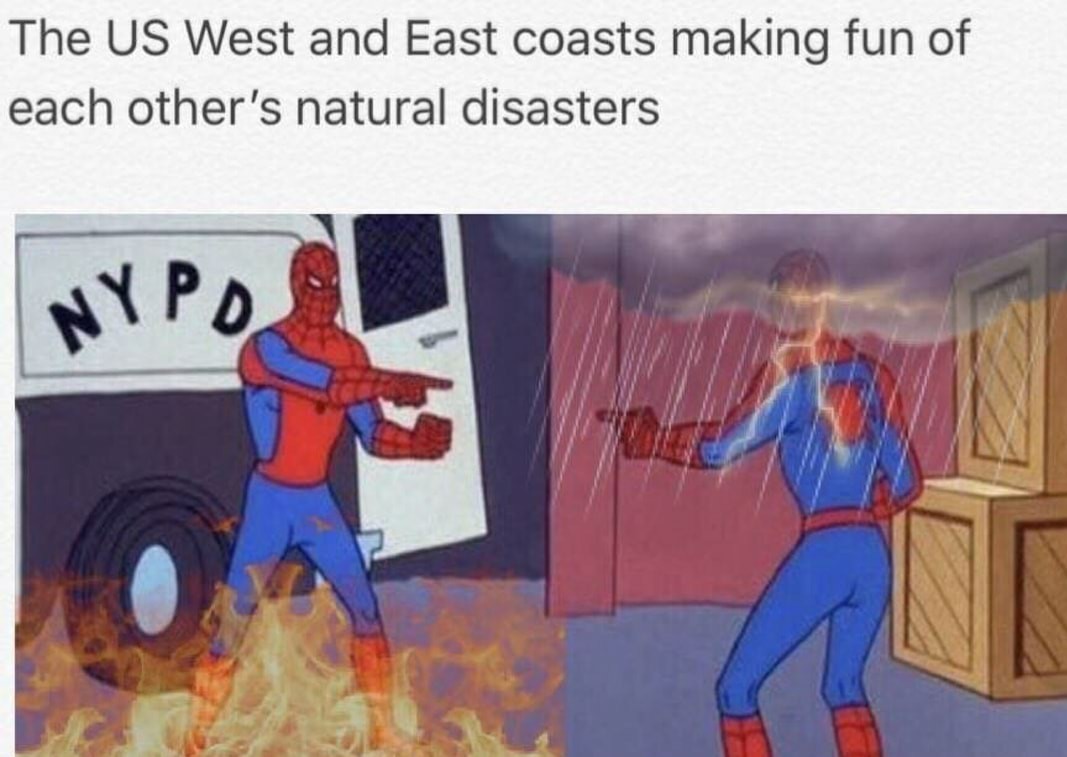 I'm on the west coast - meme