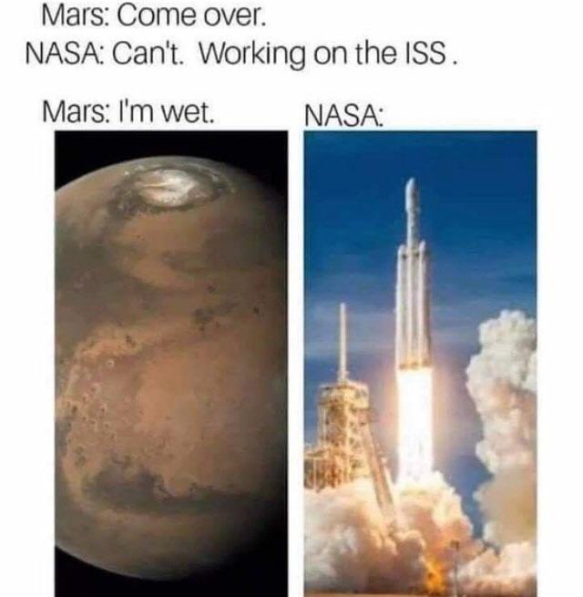 Mars is wet - meme
