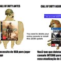 Call of Duty Moderns Warfare tem que caber no console,mas tem que deletar alguns jogos do console,oq é uma pena. Passa ae mod