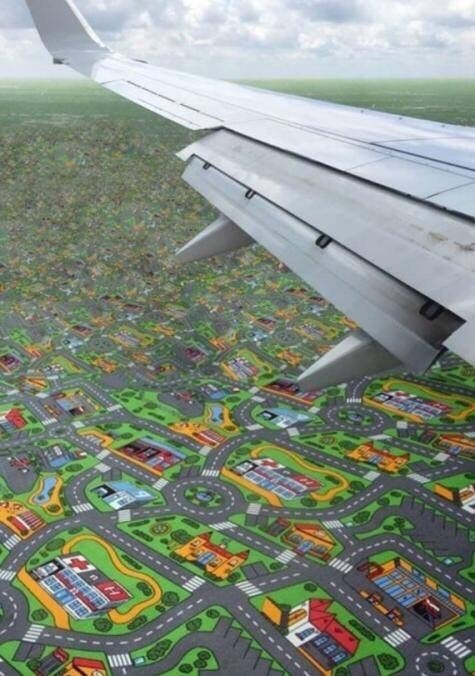 Awesome view from plane - meme