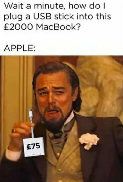 An Apple a day keeps the money away - meme