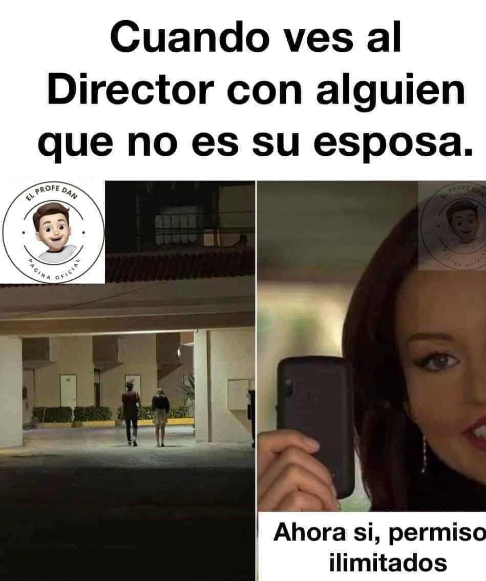 Pillada al director - meme