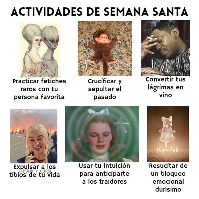Actividades de Semana santa - meme