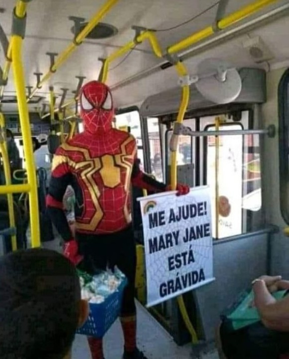 Spider man spider man perdeu a teia e o emprego também - meme