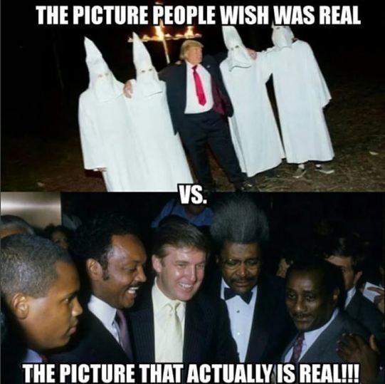 Trump is not a racist, stop saying he is - meme