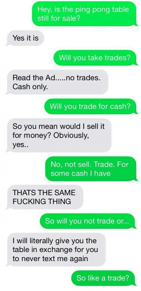 Definitely a trade - meme