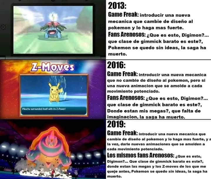 Soy fanboy de Charizard, me gustaron las megas - meme