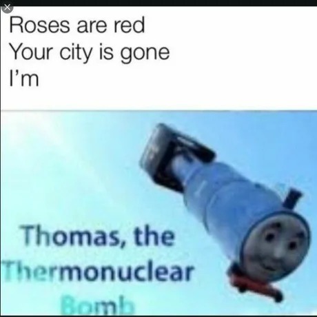 Thomas identifies as a bomb - meme