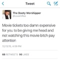 movie tickets.
