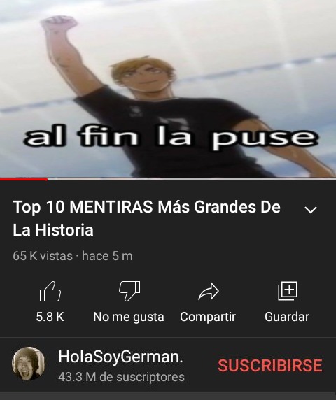 Es un edit hola soy German no subirá video.....:sad: - Meme by SpiderDan277  :) Memedroid