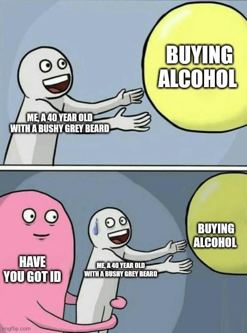 Buying alcohol - meme