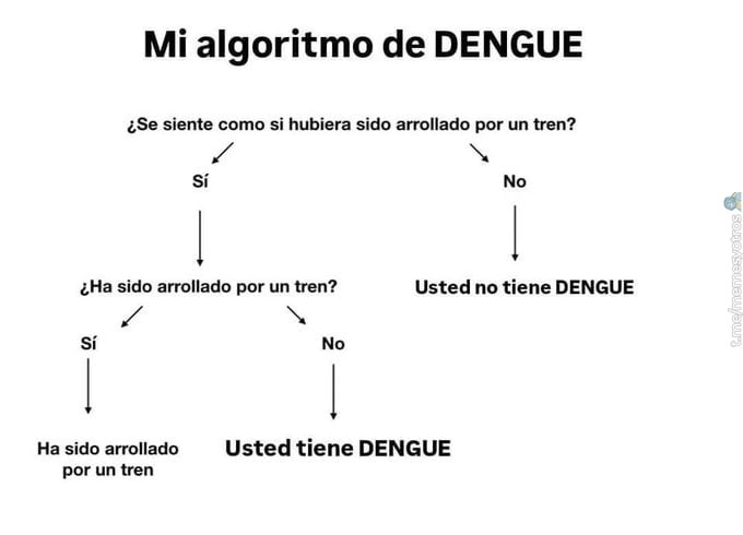 El alcoritmo de Dengue - meme