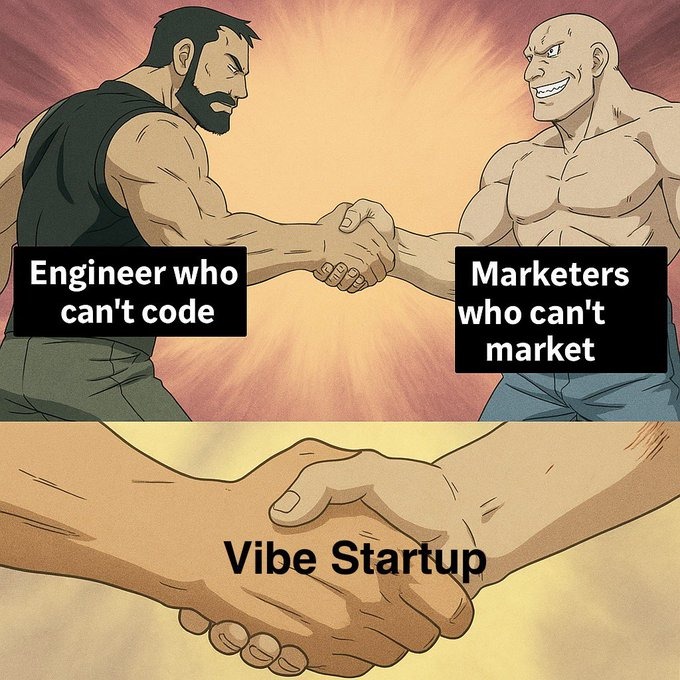 wiping boogers on vibe coding & vibe marketing - meme