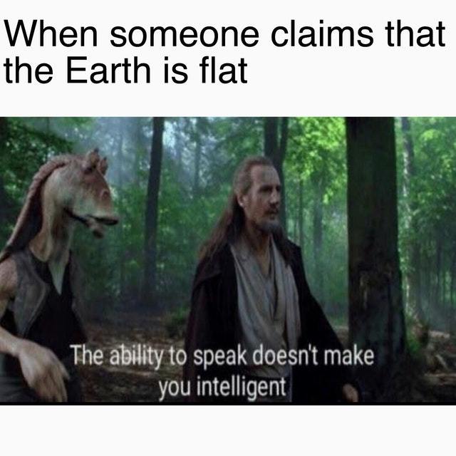 The ability to speak does not make you intelligent - meme