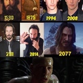 Keanu Reeves through the ages