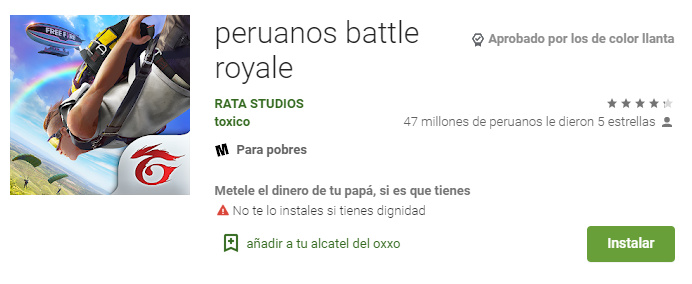peruanos battle royale - meme