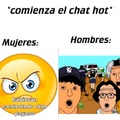 Típico: Inicia el chat hot, y la migra se lleva a tu amigo español