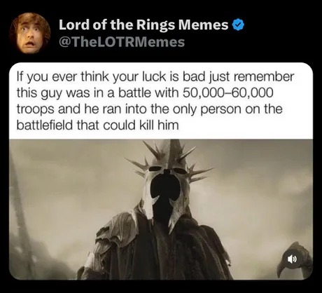 The king witcher had bad luck - meme