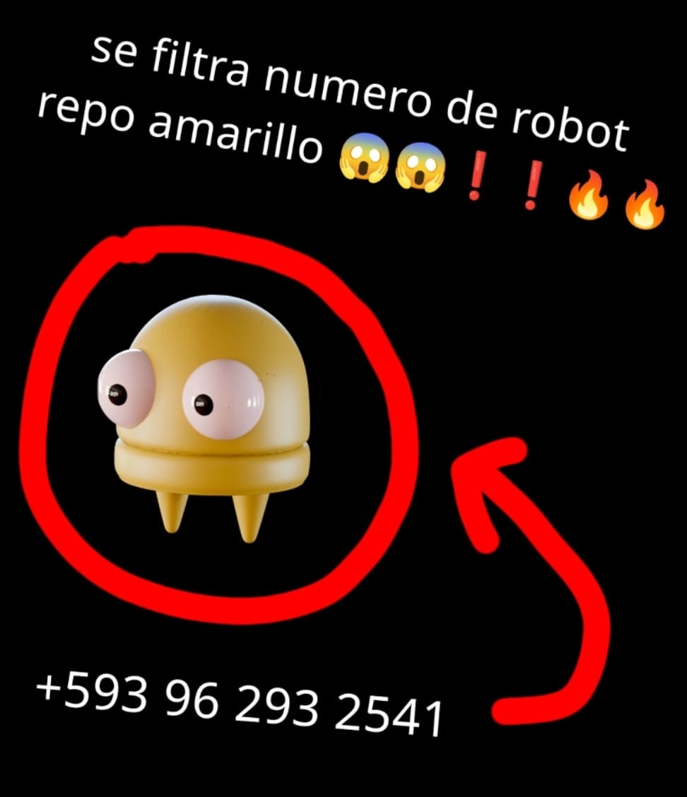 Se filtra el número del robot repo amarillo  - meme