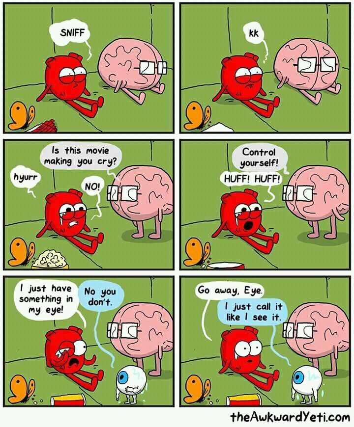 Heart and brain stfu - meme