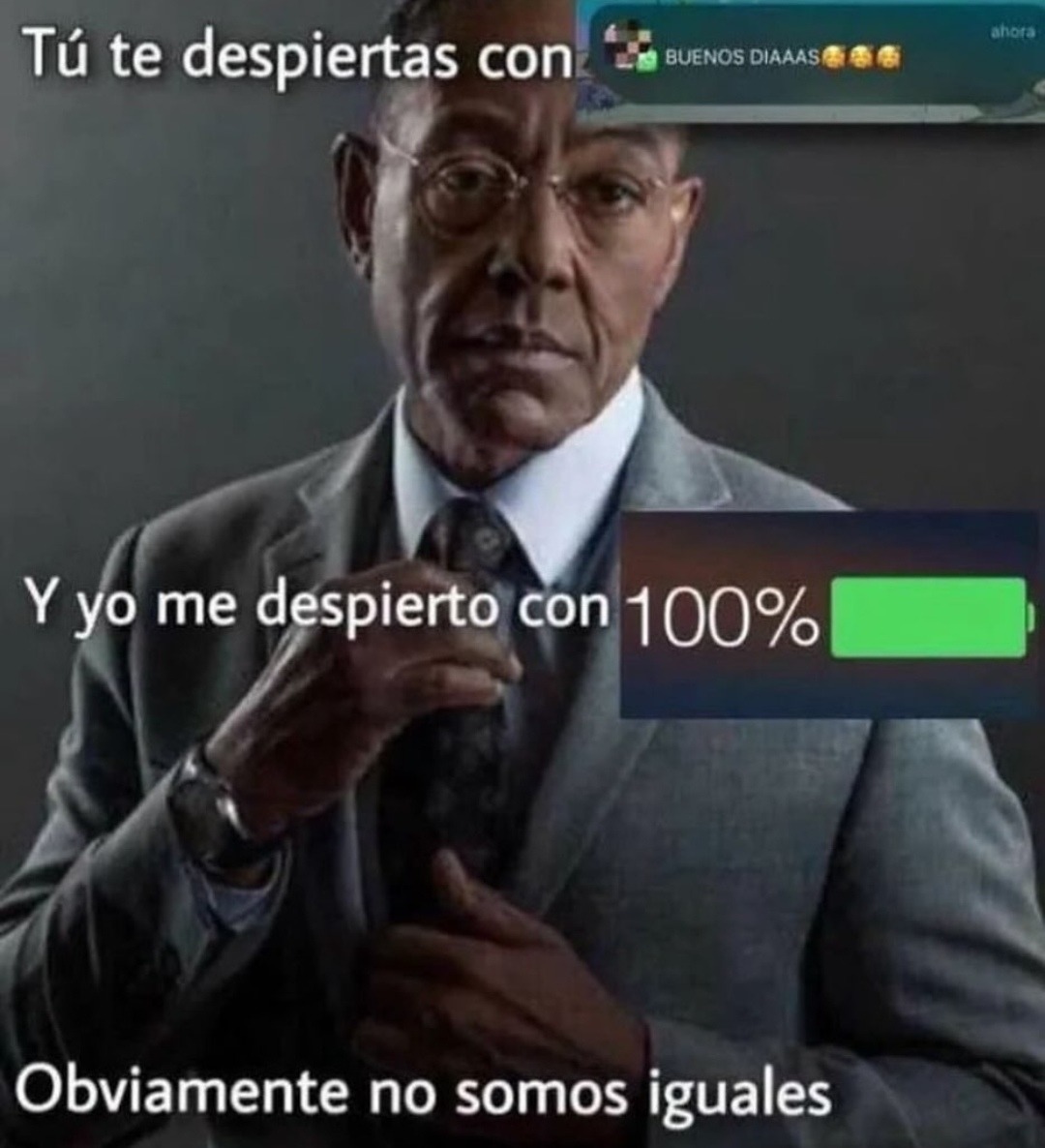 yo me despierto con 100% de drama, ni buenos días ni nada - meme