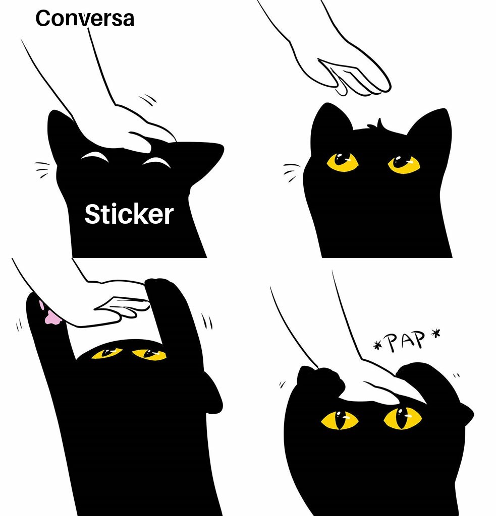 Conversa de sticker - meme