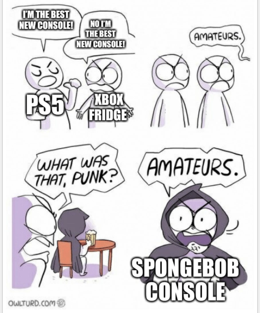 Spongebob console master race. - meme