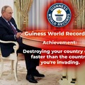 New Guiness world record for Vladimir Putin