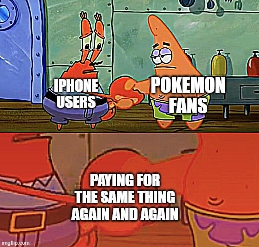 Iphone users and Pokemon fans - meme