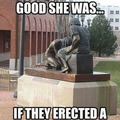 Dirty statue