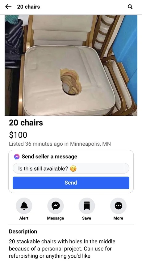 dirty chair - meme