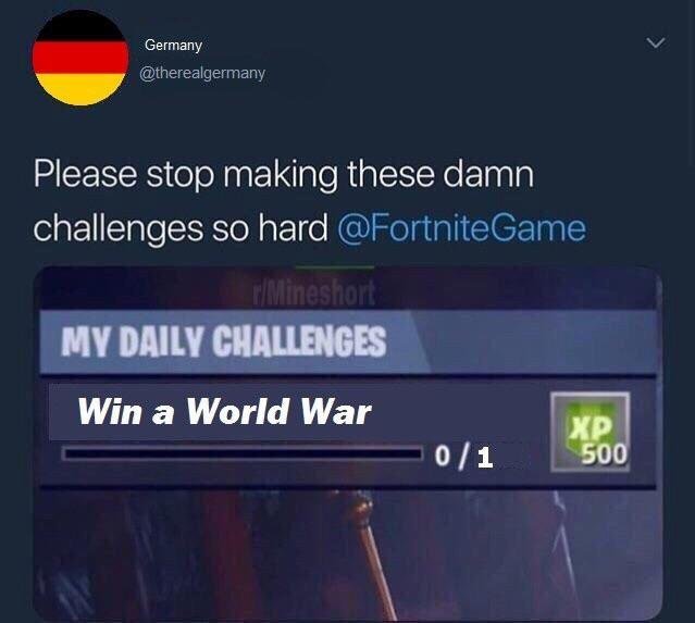 Fortnite challenge - meme