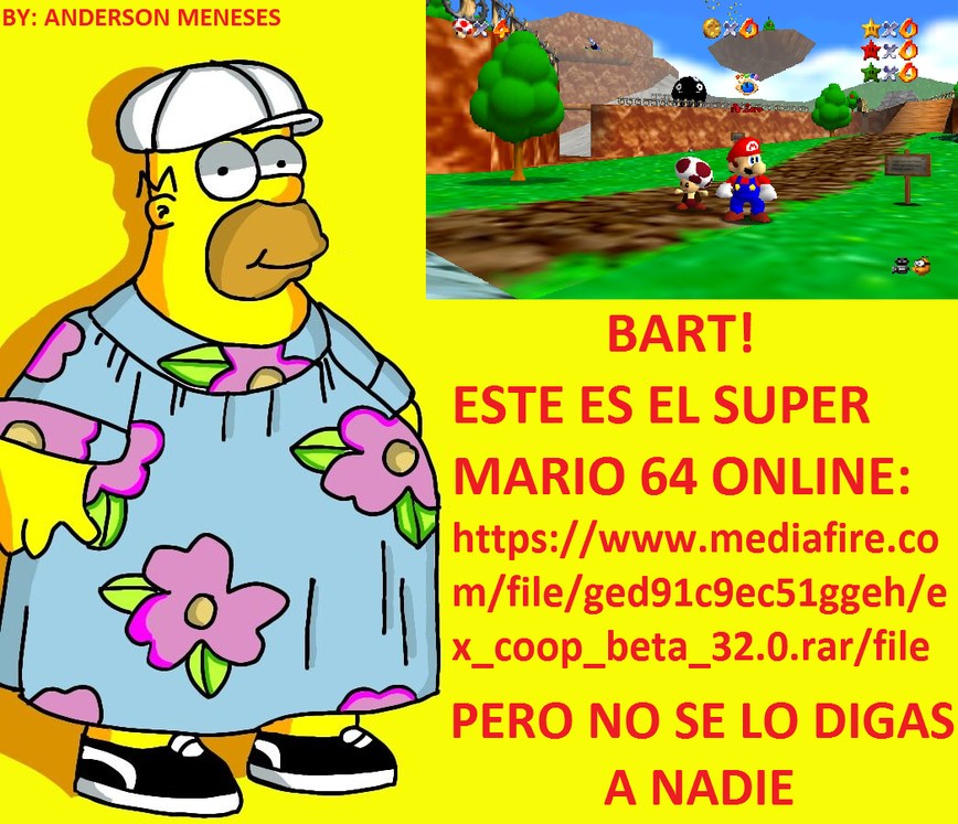 wenas memedroiders aqui os traigo esto que hice y que saque el link por tuiter :v. super mario 64 online.