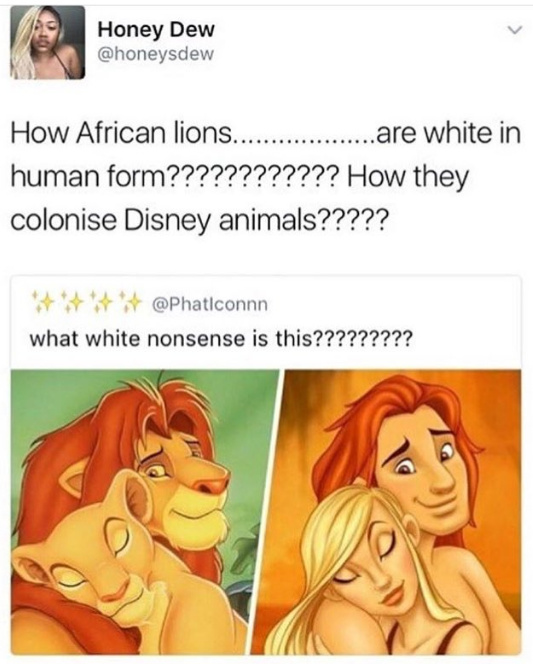 She's right, lions are in fact brown - meme