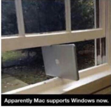Apple and windows - meme