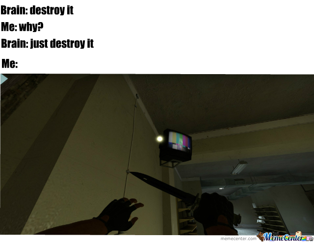 everyone destroys tv in de_mirage - meme