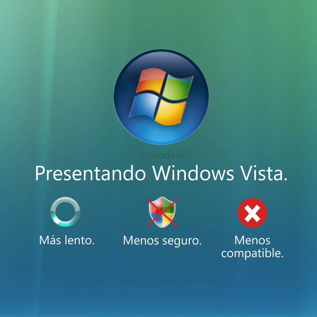 Presentando Windows Vista - meme