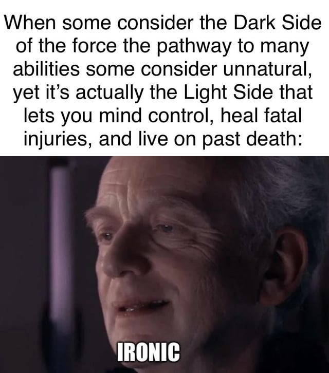 Dark side or light side - meme